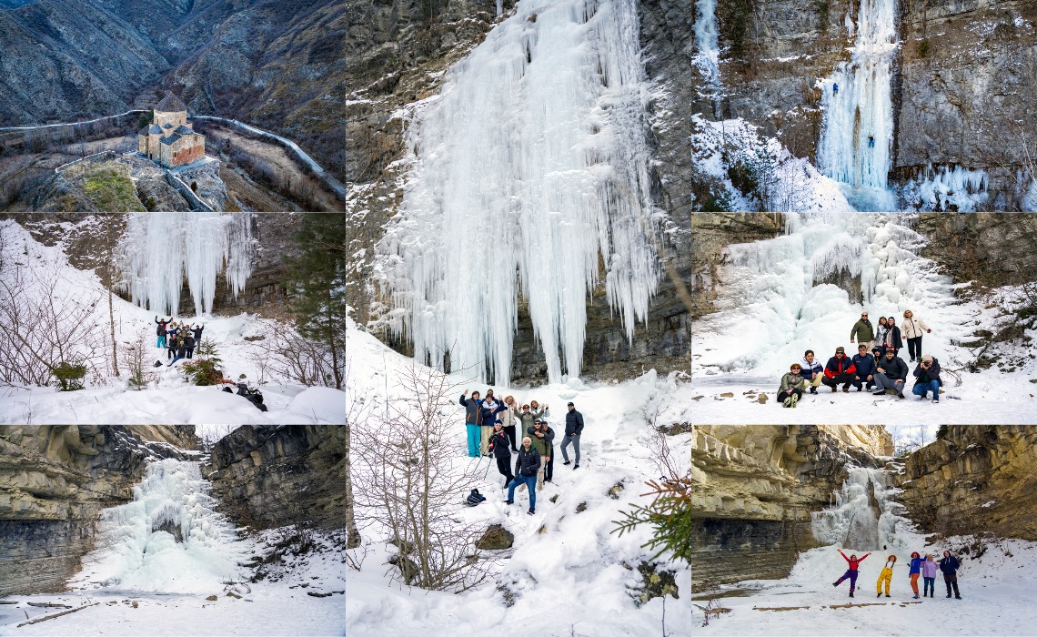 მოგესალმებით 1თებერვალს  (კვირა) ატენის სიონი, გაყინულ ბიისის ჩანჩქერი, გორიჯვარი 